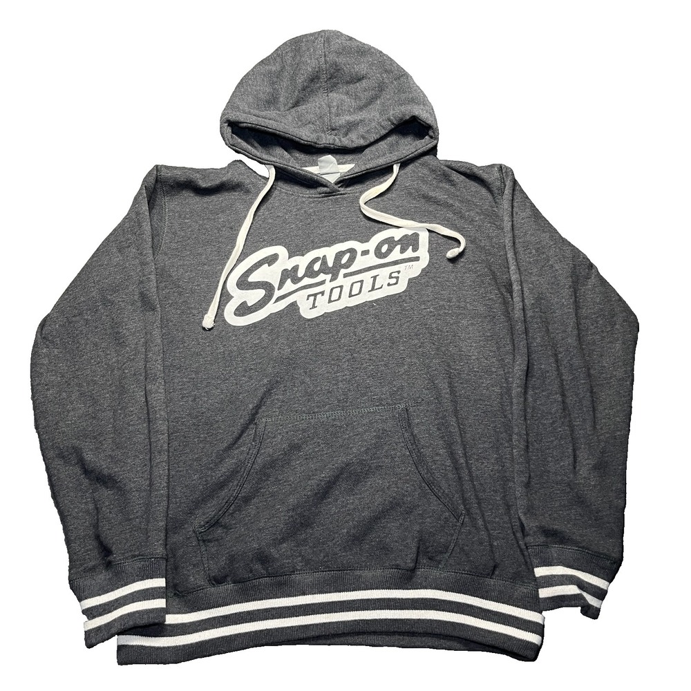 Snap-On Tools Hoodie Women's Large Dark Gray Sweatshirt Pullover Varsity Ladies